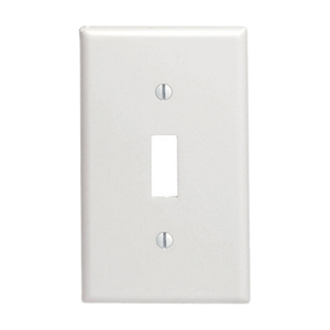 Switch Plate Cover tapa plástica duradera para interruptor blanco e ivory