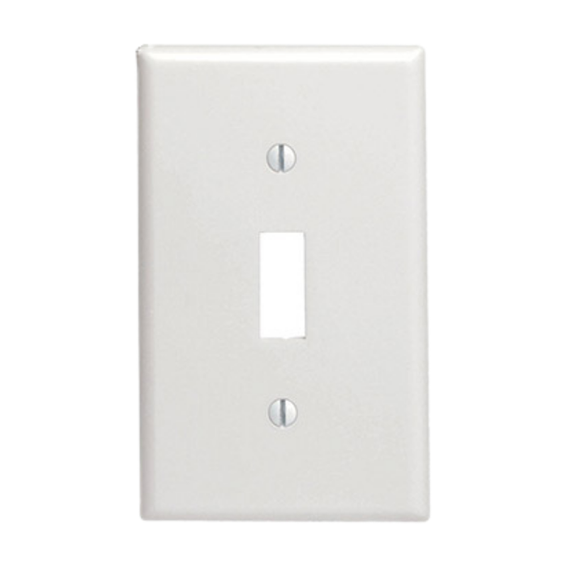 Switch Plate Cover Single White & Ivory (Durable Plastic)