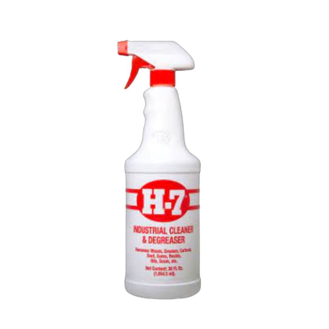 Desengrasante industrial H-7 spray de 32oz para limpieza pesada