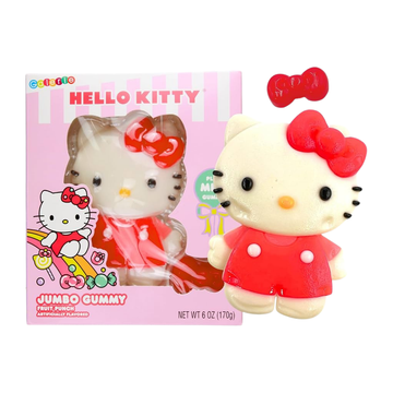 Gomita gigante de Hello Kitty sabor fruit punch de 6 onzas.