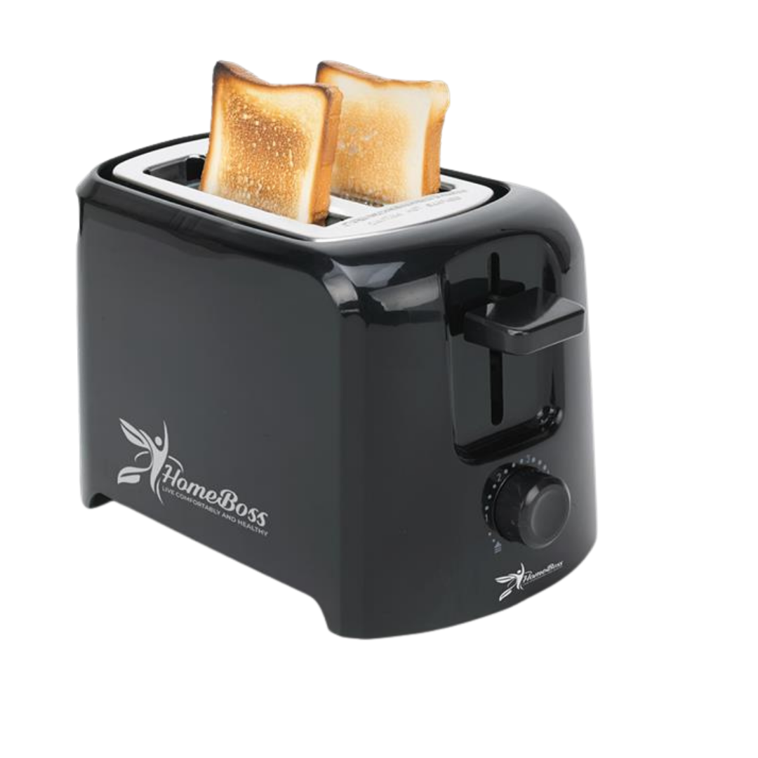 Tostadora eléctrica HomeBoss de 2 rebanadas color negro 800W