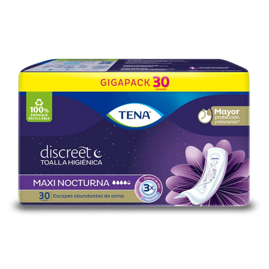 Tena Discreet Maxi Night Pads 30ct toallas incontinencia nocturna