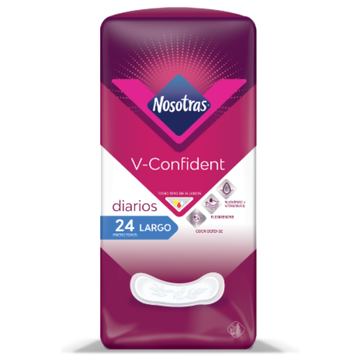 Nosotras V-Confident Daily Liners protectores diarios 24 unidades