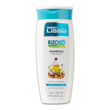 Beautyline Lissia Rizos Plus Salt-Free Shampoo 14.45oz shampoo rizos sin sal
