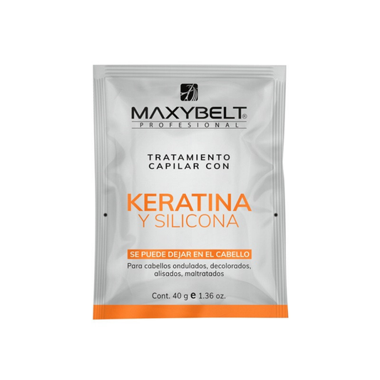 MaxyBelt keratina y silicona 1.36 oz tratamiento leave-in