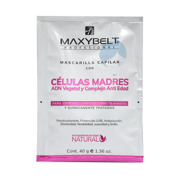 MaxyBelt mascarilla células madre 1.36 oz reparación y brillo