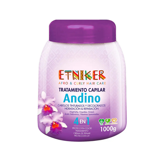 Tratamiento capilar Etniker Mi Tierra Andino 4 en 1 para cabello tinturado 1000g