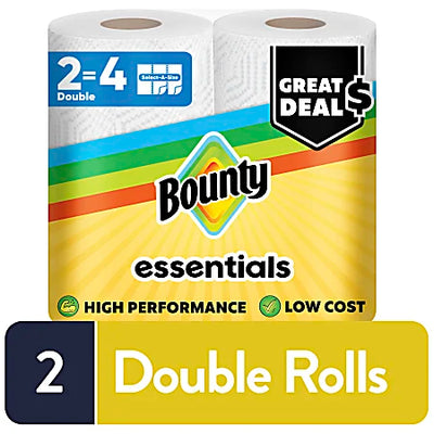Bounty Essentials Select-A-Size Paper Towels, 2 Rolls
