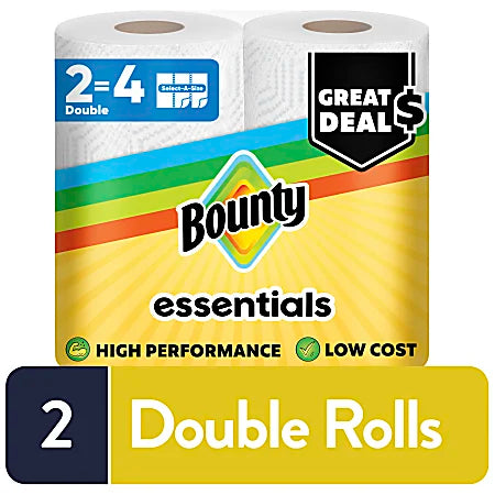 Bounty Essentials Select-A-Size Paper Towels, 2 Rolls
