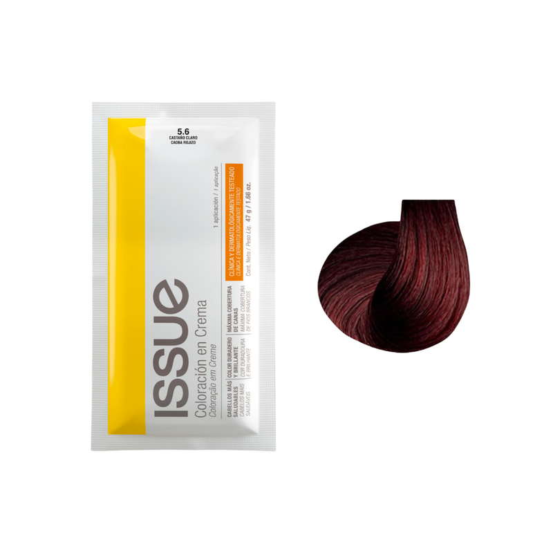 Issue Color Cream Permanent Hair Color #5.6 Light Mahogany Brown (1.66oz)