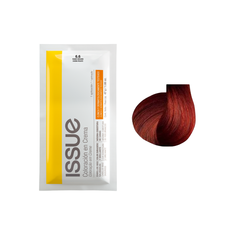 Issue Color Cream Permanent Hair Color #6.62 Iridescent Red Dark Blonde (1.66oz)