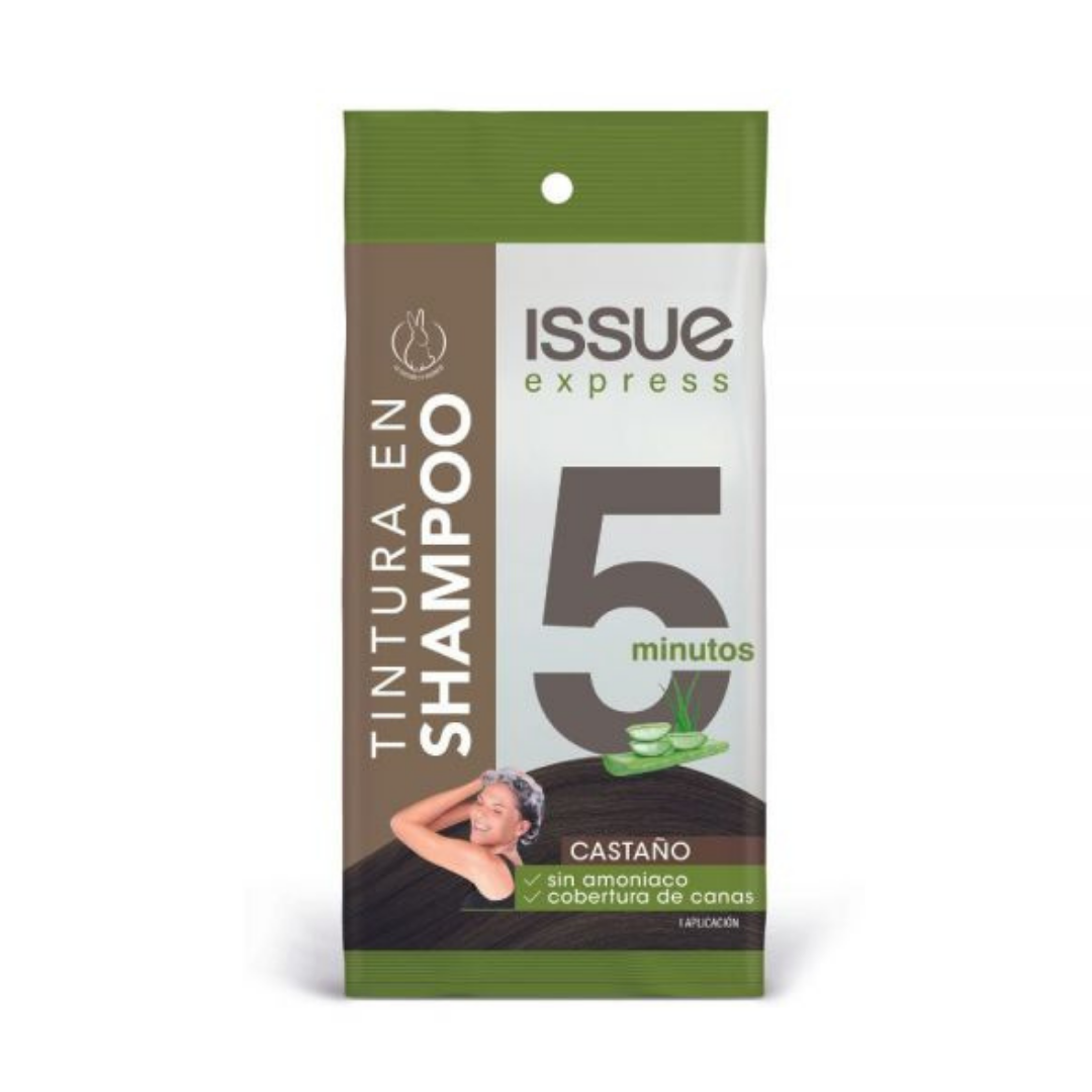 Issue Express Tinte Shampoo Castaño Oscuro 3 sachet rapido