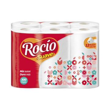 Rocío Suave toilet paper papel higiénico suave 12 rolls