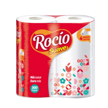 Rocío Suave toilet paper papel higiénico suave 4 rolls