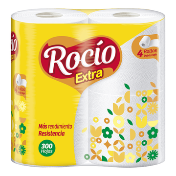 Rocío Extra toilet paper papel higiénico resistente 4 rolls