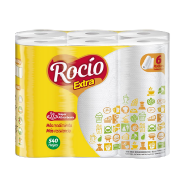 Rocío Extra paper towels toallas de papel 6 rolls