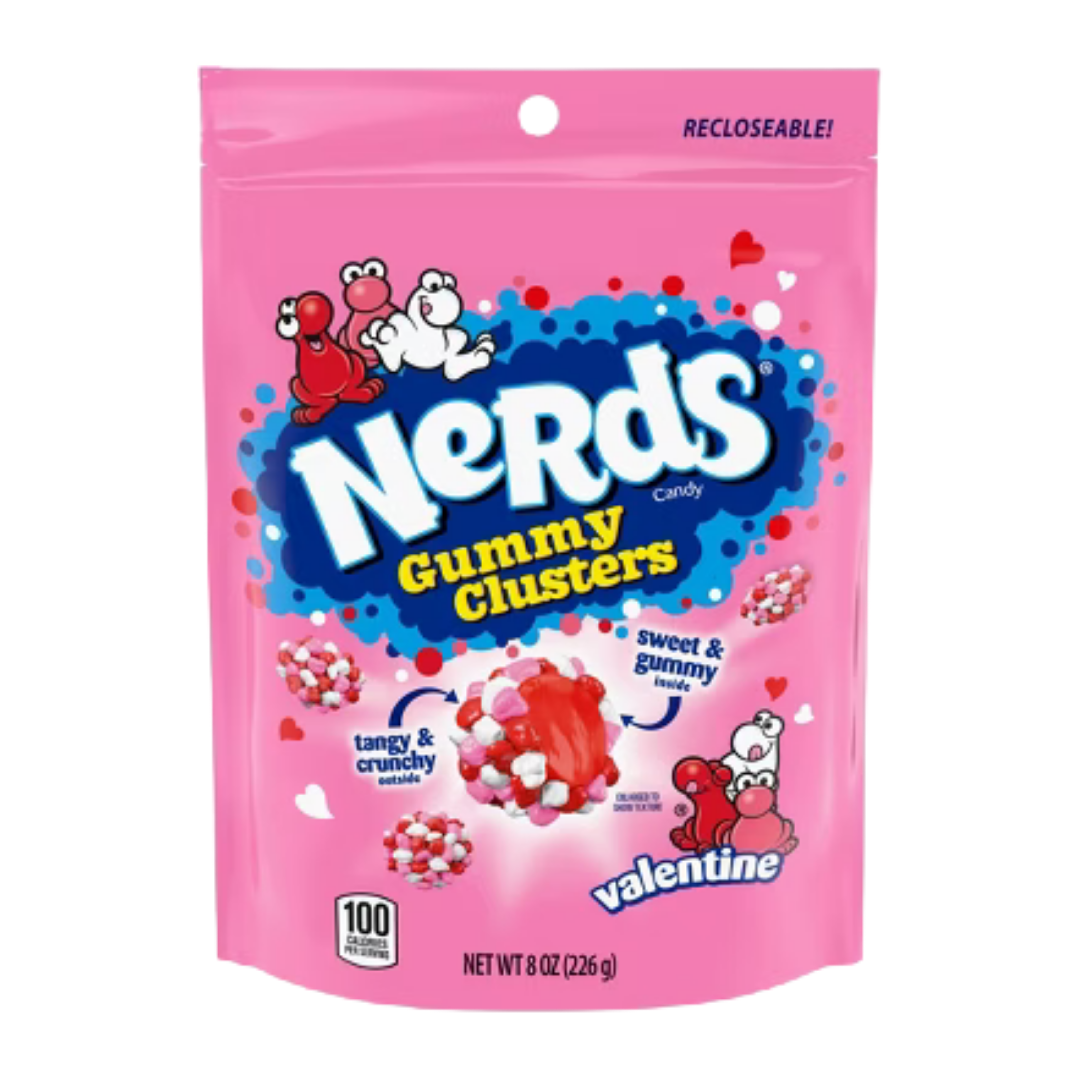 Bolsa de dulces Nerds Gummy Clusters edición San Valentín 8oz.