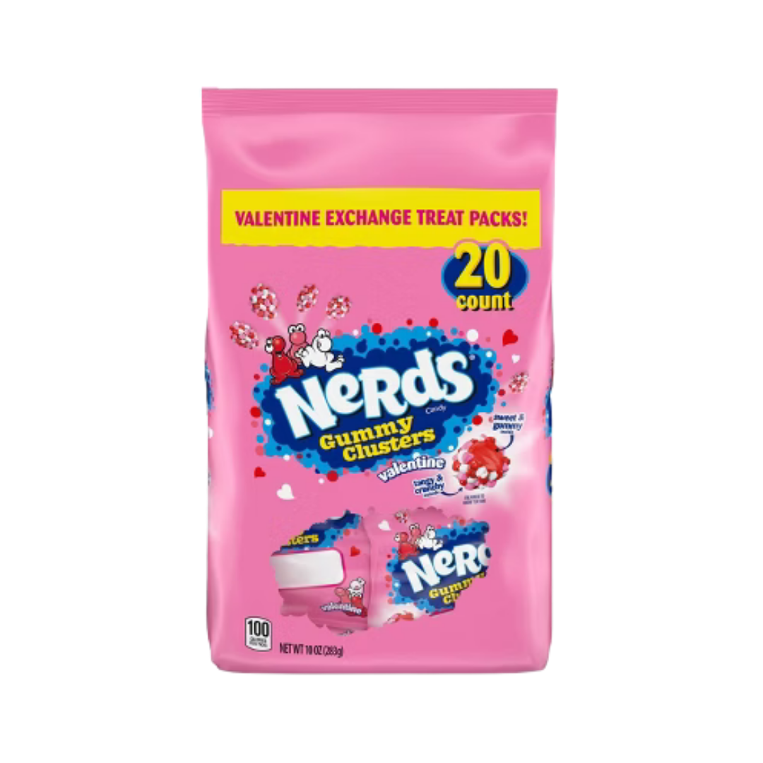 Pack de intercambio Nerds Gummy Clusters con 20 bolsitas individuales.