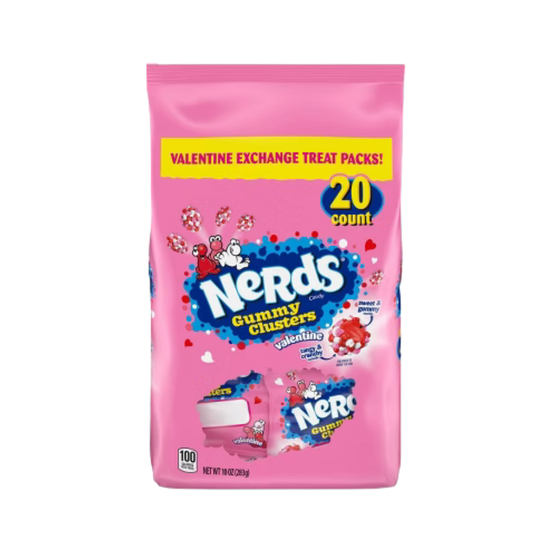 Nerds Gummy Clusters Valentine Exchange Treat Packs (20ct)