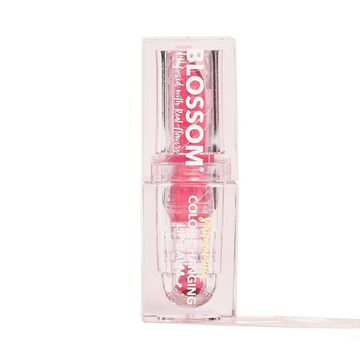 Blossom Shimmering Color Changing Lip Balm Pink 0.1oz bálsamo labial mágico