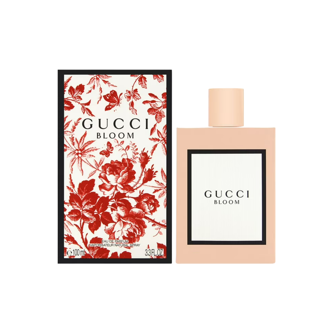 Perfume Gucci Bloom Eau de Parfum para mujer botella rosa 3.3oz.