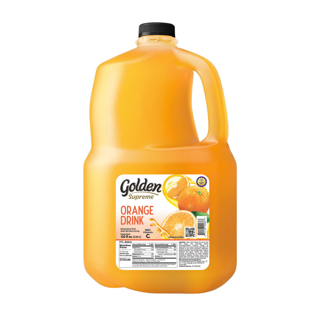 Bebida de naranja Golden Supreme China envase grande 120oz