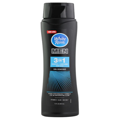 White Rain 3-in-1 Shampoo Conditioner Body Wash Men (15oz)