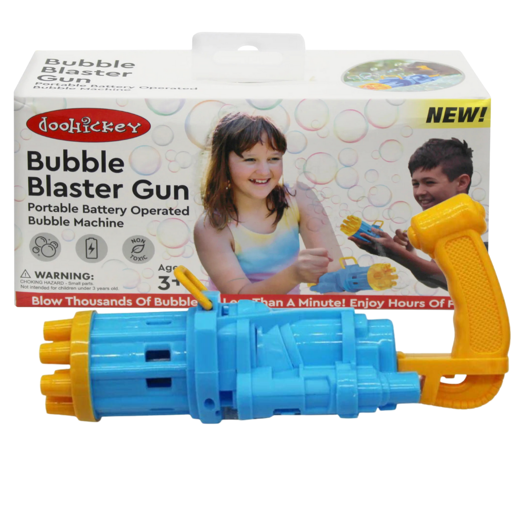 Bubble Blaster Gun pistola burbujas juguete azul pilas