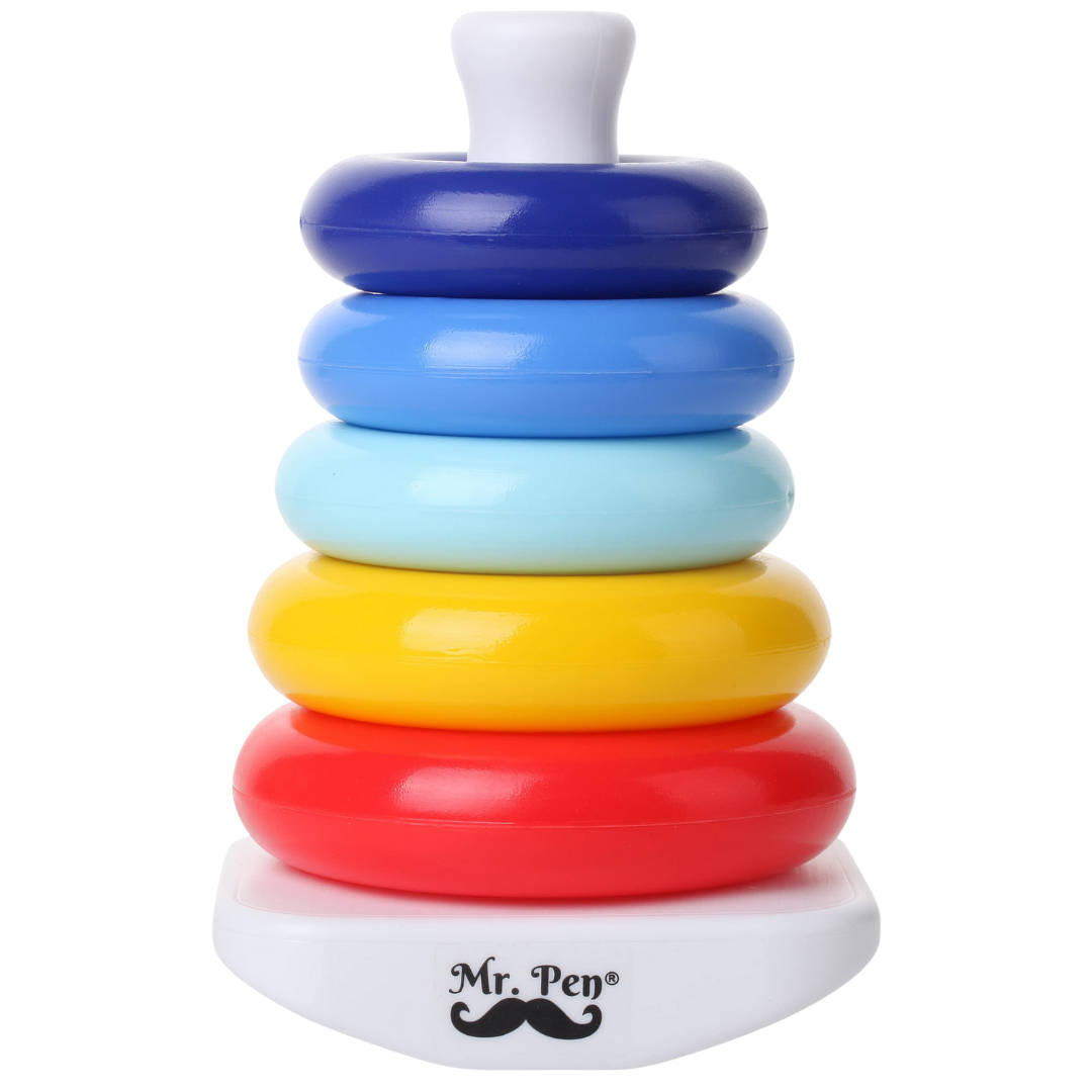 Juguete educativo Mr. Pen Stacking Rings con 5 anillos de colores para bebés