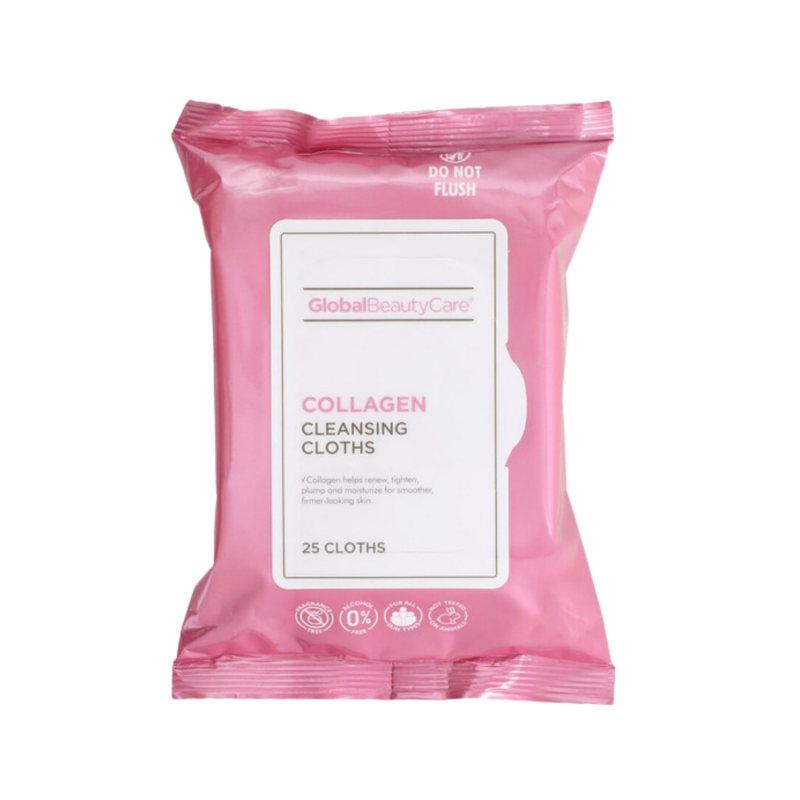 Global Beauty Care Collagen Cleansing Cloths (25 count)