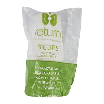 Vasos biodegradables ecológicos 12oz 8 unidades