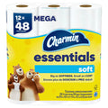 Charmin Essentials Soft Toilet Paper, 12 Mega Rolls (330 Sheets/Roll)