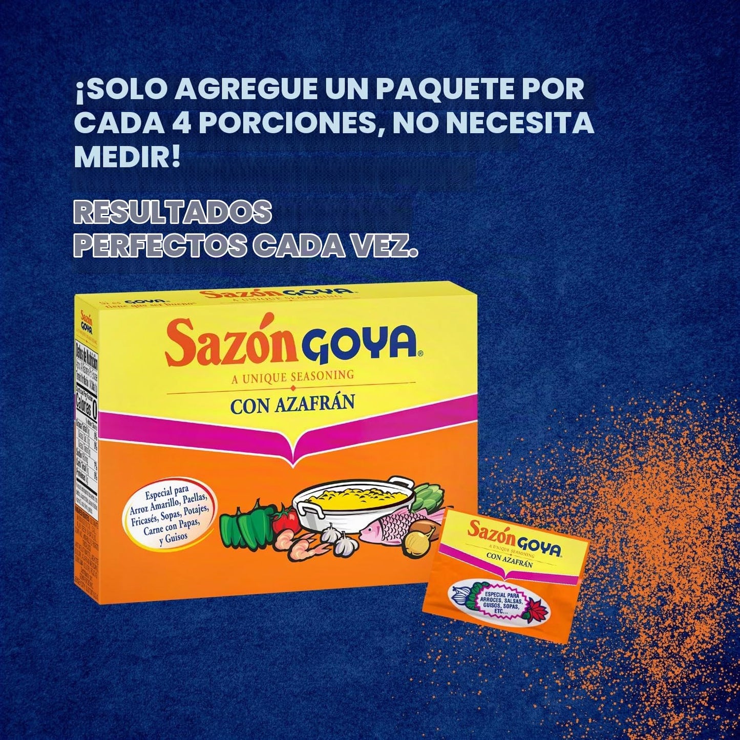 Sazón con Azafrán GOYA 1.41 oz (8 sobres)