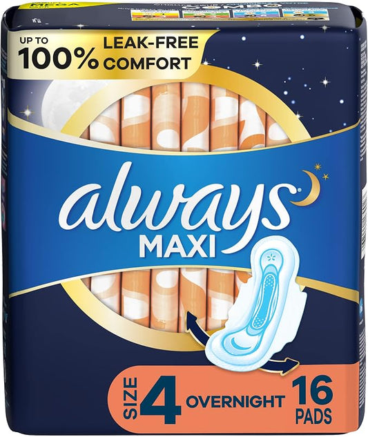 Always MAXI SIZE 4 OVERNIGHT 16 PADS