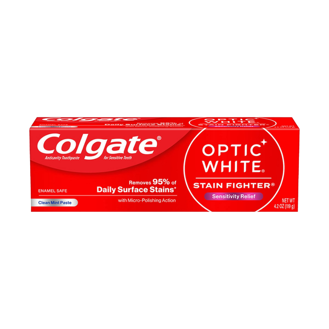 Colgate Optic White Stain Fighter Toothpaste pasta dental blanqueadora 4.2oz