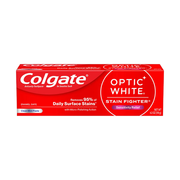 Colgate Optic White Stain Fighter Toothpaste pasta dental blanqueadora 4.2oz