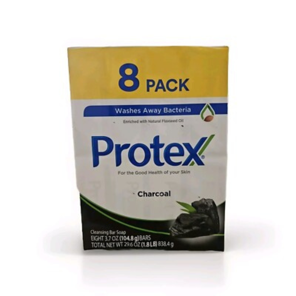 Protex Charcoal Bar Soap 8-Pack (3.7oz each)
