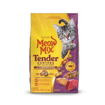 Comida para gatos Meow Mix Tender Centers pollo y atún bolsa de 3.15 lb