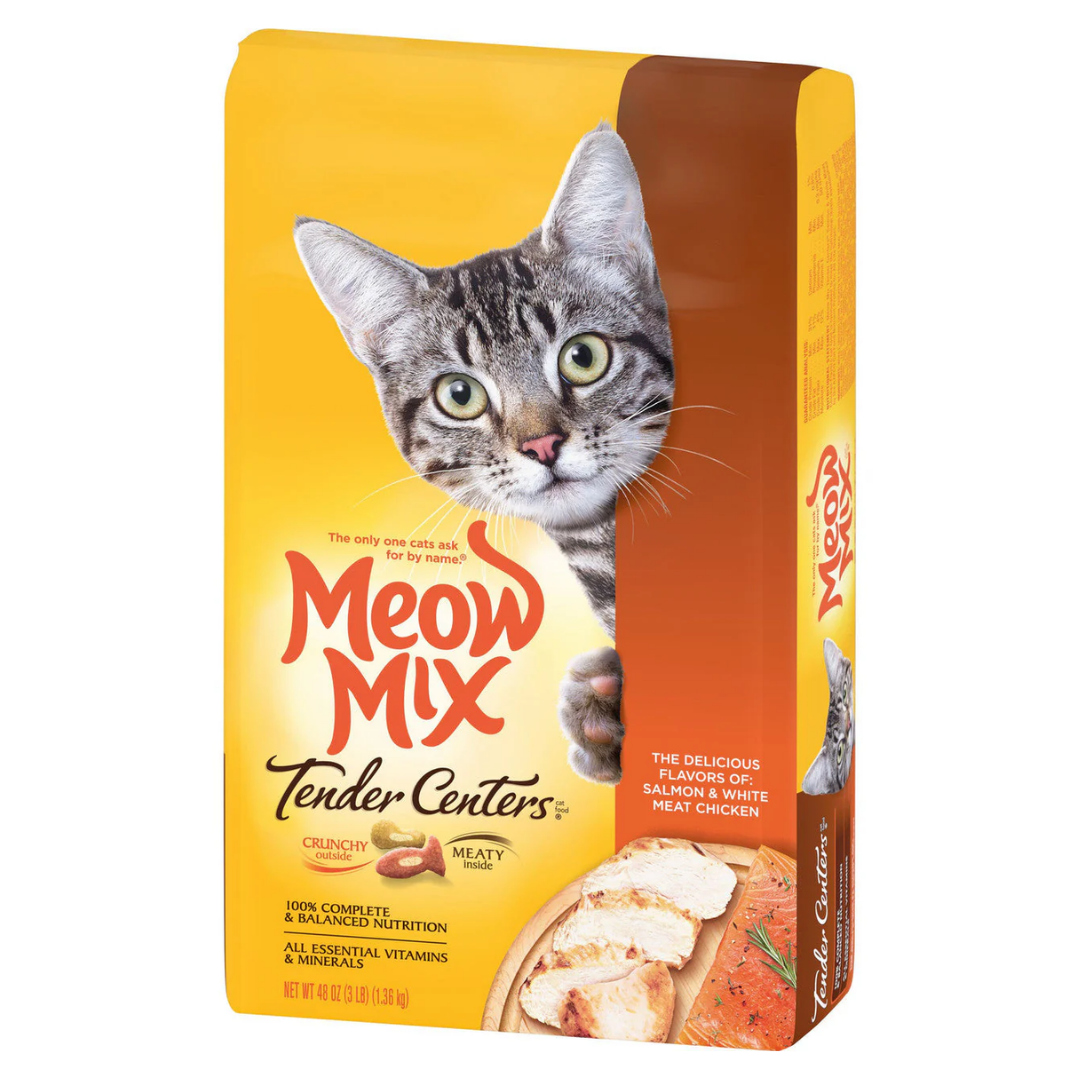 Comida Meow Mix Tender Centers salmón y pavo bolsa de 3 lb