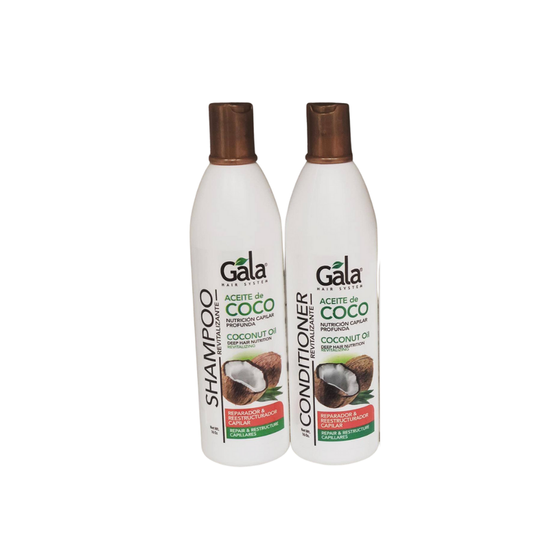 Gala Hair System Shampoo & Conditioner Coconut Oil 13oz