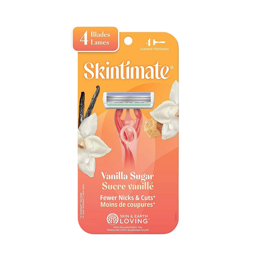 Máquinas de afeitar Skintimate Vanilla Sugar para mujer paquete de 4 unidades