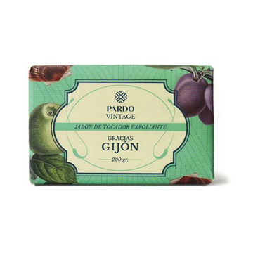 Pardo Vintage Soap Gracias Gijon jabón exfoliante manzana ciruela 200g
