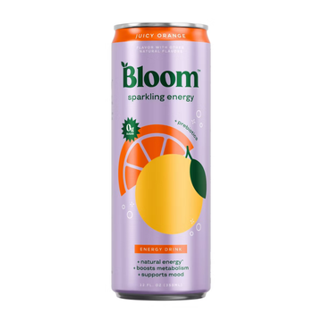 Bloom Nutrition Sparkling Energy Drink Juicy Orange bebida energetica naranja 12oz
