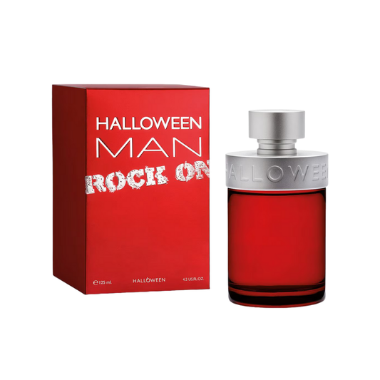 Perfume Halloween Man Rock On en botella roja con caja a juego de 4.2oz.