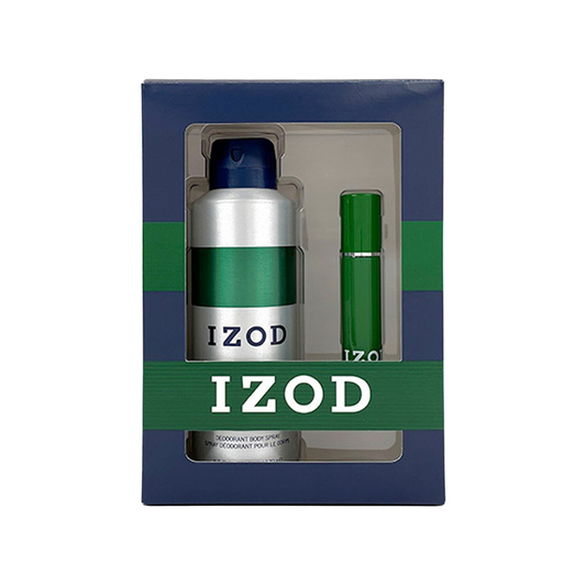 IZOD Deodorant Body Spray Gift Set kit de fragancia para hombre 2 piezas
