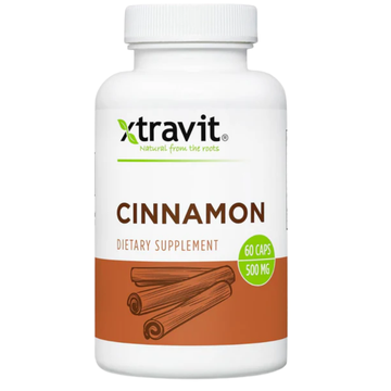 Xtravit Cinnamon 500mg suplemento natural 60 cápsulas