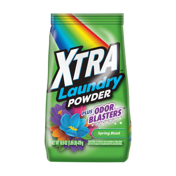 Xtra Laundry Powder Odor Blasters detergente elimina olores 16.9oz