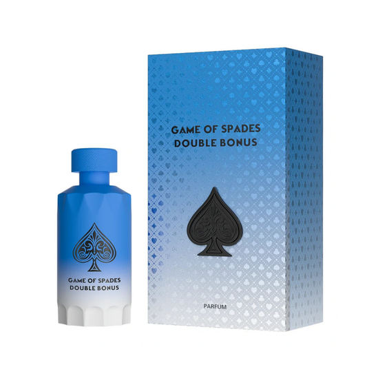 Perfume unisex Jo Milano Game of Spades Double Bonus botella azul 100ml