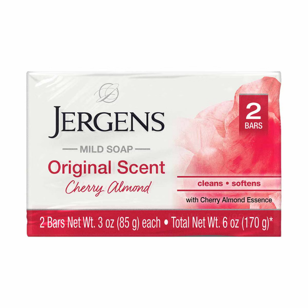 Jergens jabón en barra Original Scent cereza y almendra 2 × 3 oz