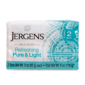 Jergens jabón en barra Pure & Light refrescante 2 × 3 oz